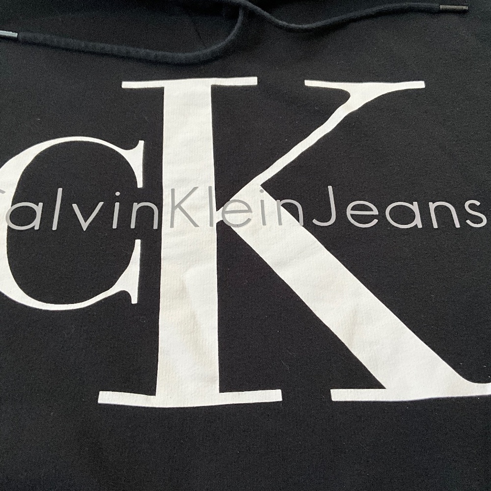 CALVIN KLEIN JEANS Boxy Crop Hoodie Black - Picture 10 of 10